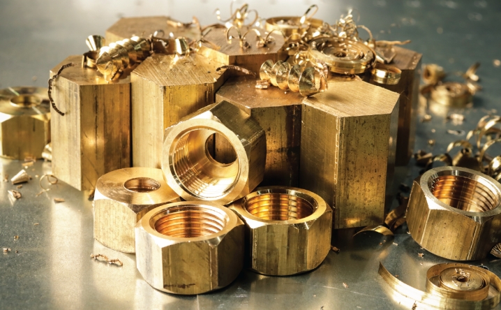 用于汽车和航空航天工业的高质量黄铜数控车削零件