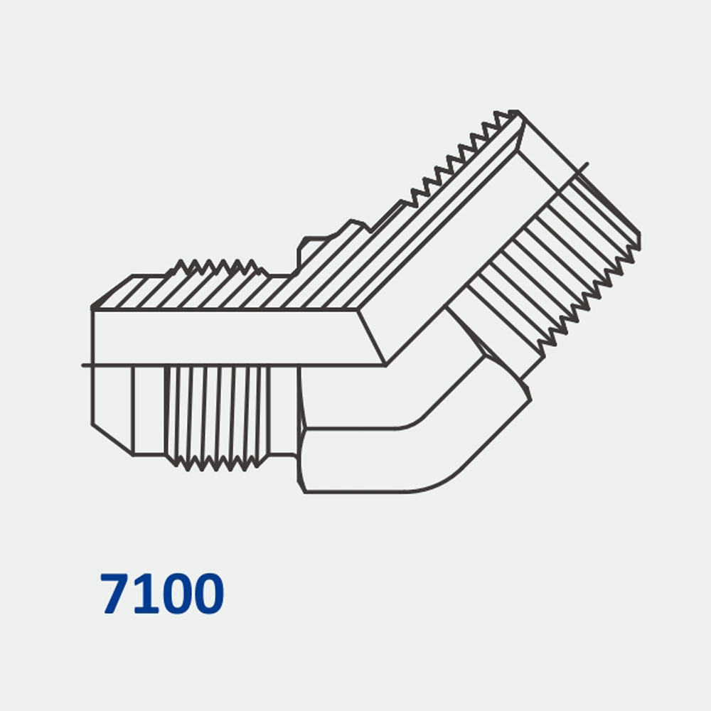 转换适配器7100 MJ-MBSPT 45°弯头