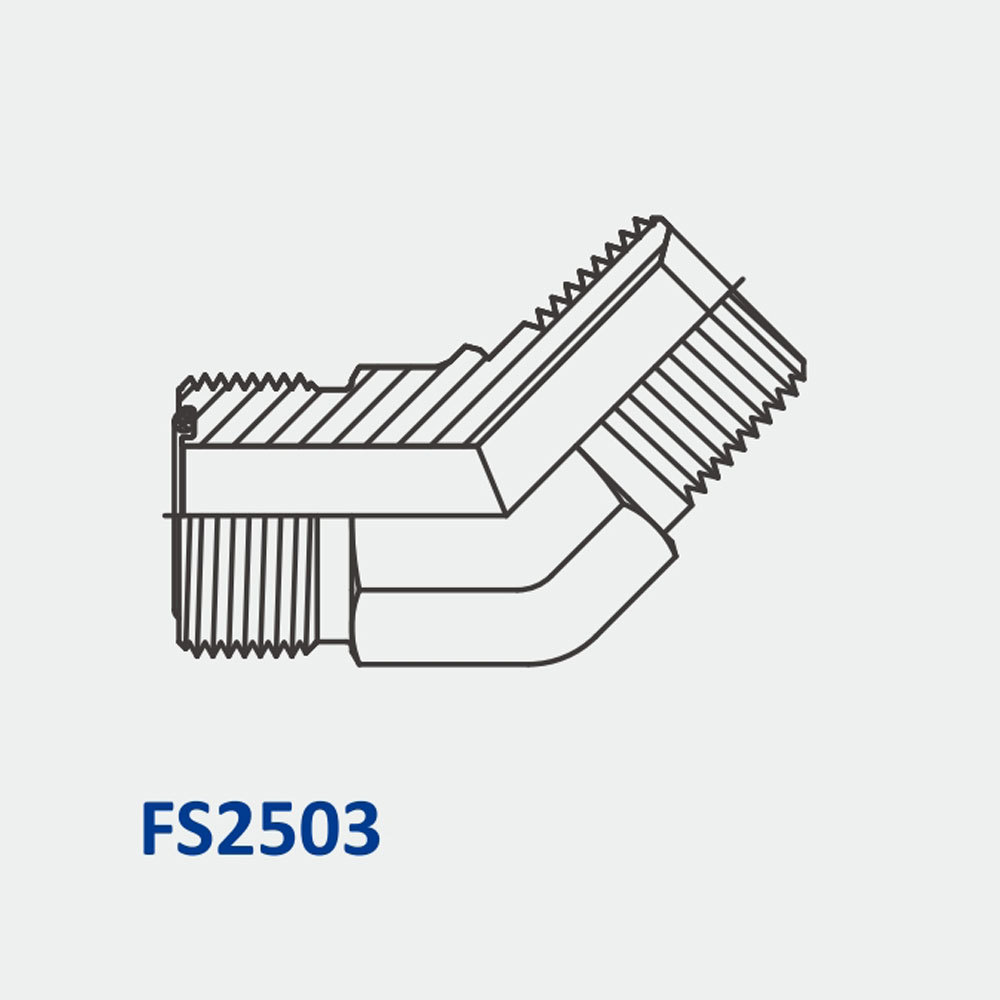 o形环表面密封接头FS2503 MFS-MP 45°