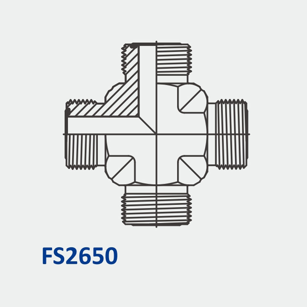 o形环面密封接头FS2650 MFS-MFS-MFS-MFS交叉
