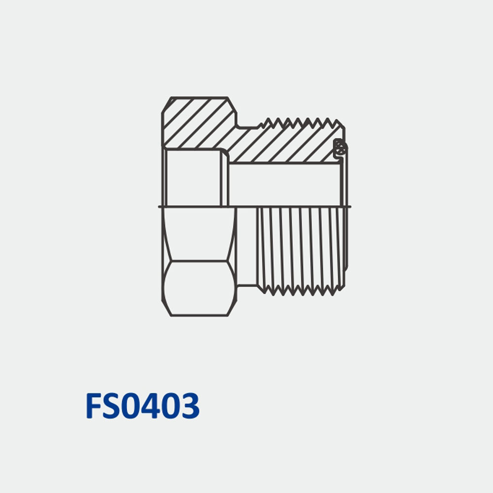 o形环表面密封接头FS0403孔- mfs直
