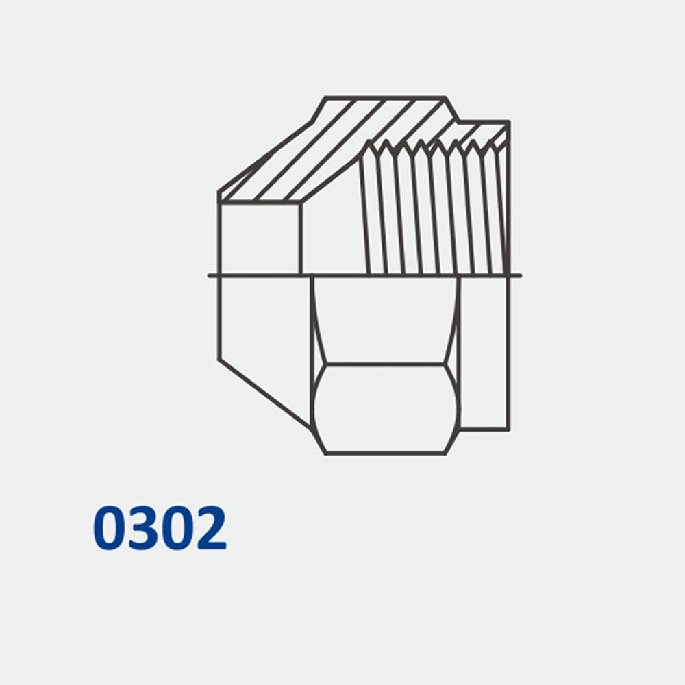 管接头和适配器302短螺母