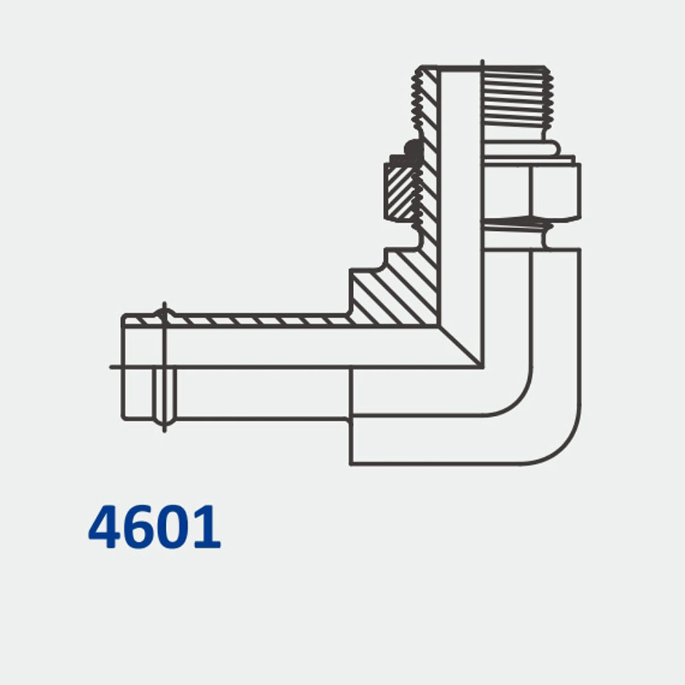管接头和适配器4601 HB-MAORB 90°