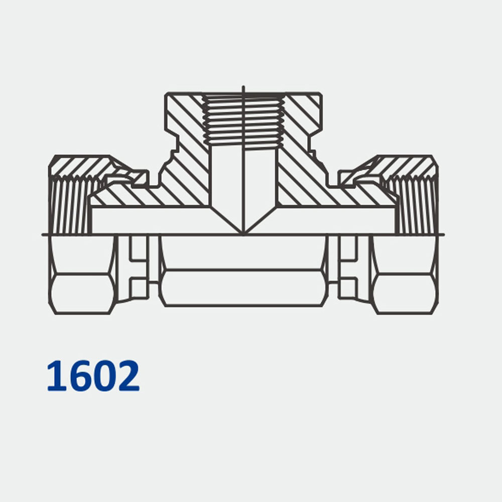 管配件和适配器1602 FP-FPS-FPS三通
