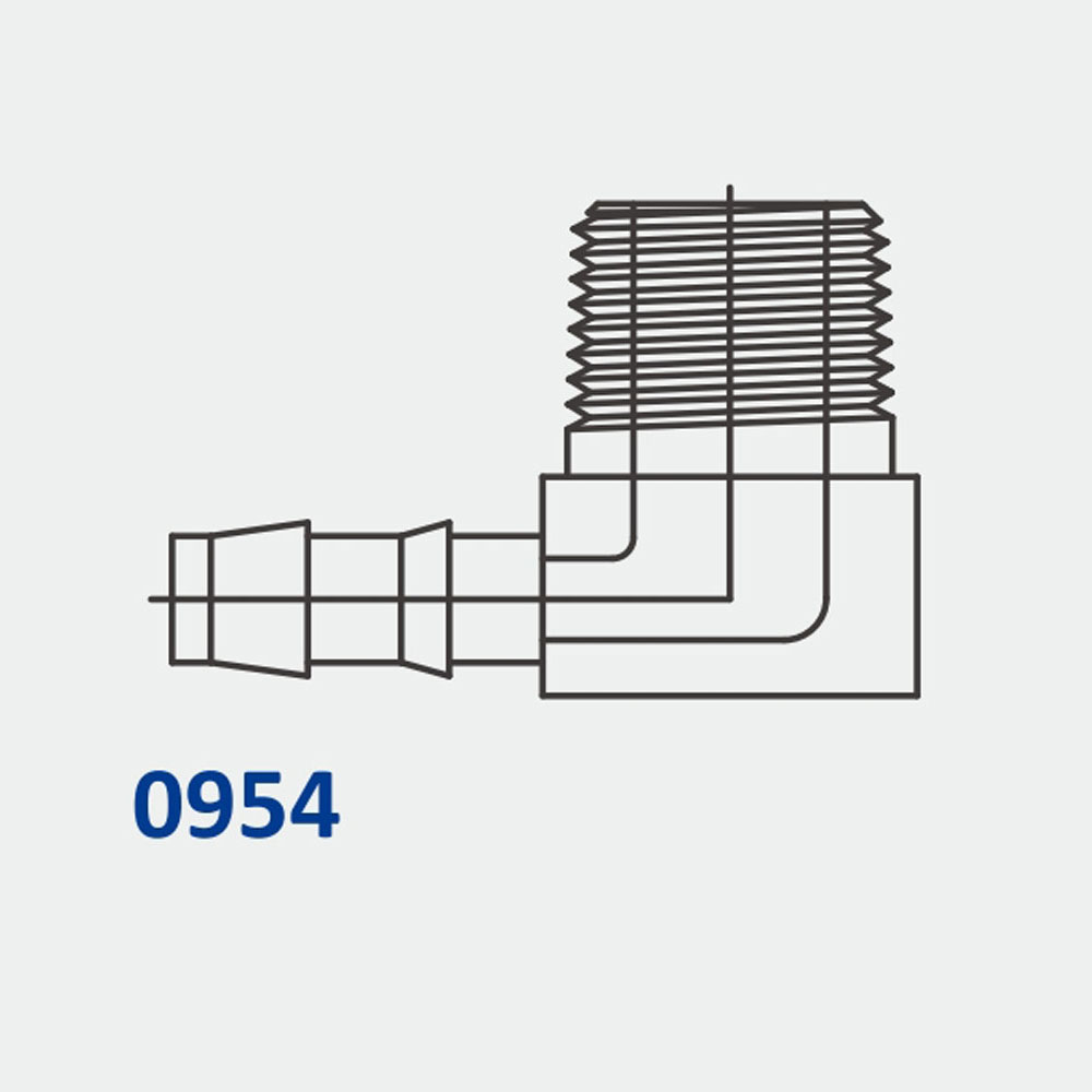 管配件和适配器954 HB-MP 90°弯头