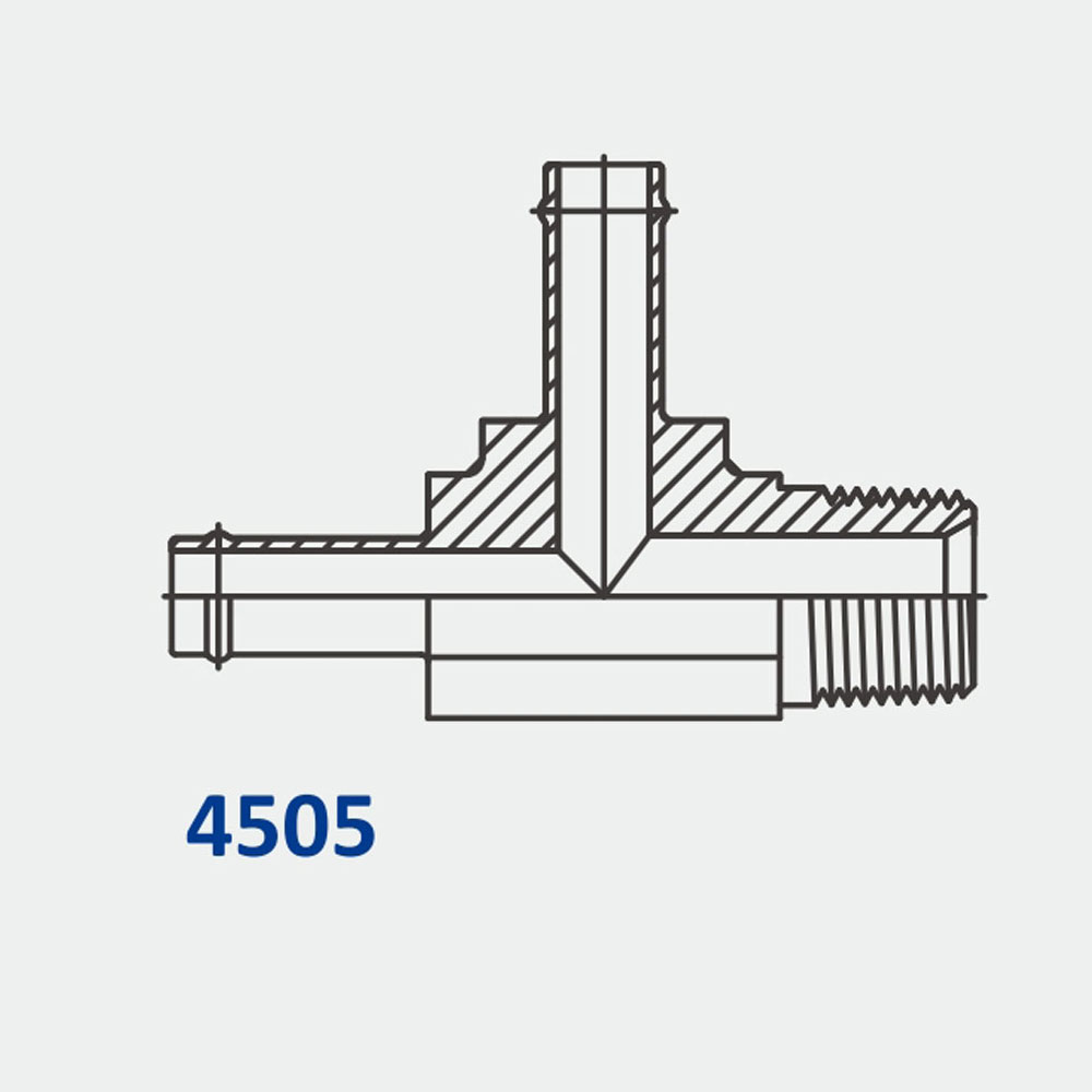 管配件和适配器4505 HB-MP-HB三通