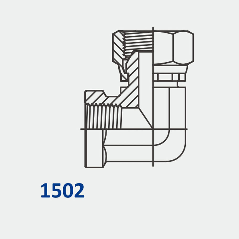 管配件和适配器1502 MJ-FPS 90°