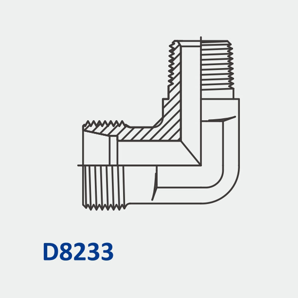 公制咬合型D8233 mbt -公制锥形90°弯头阀体