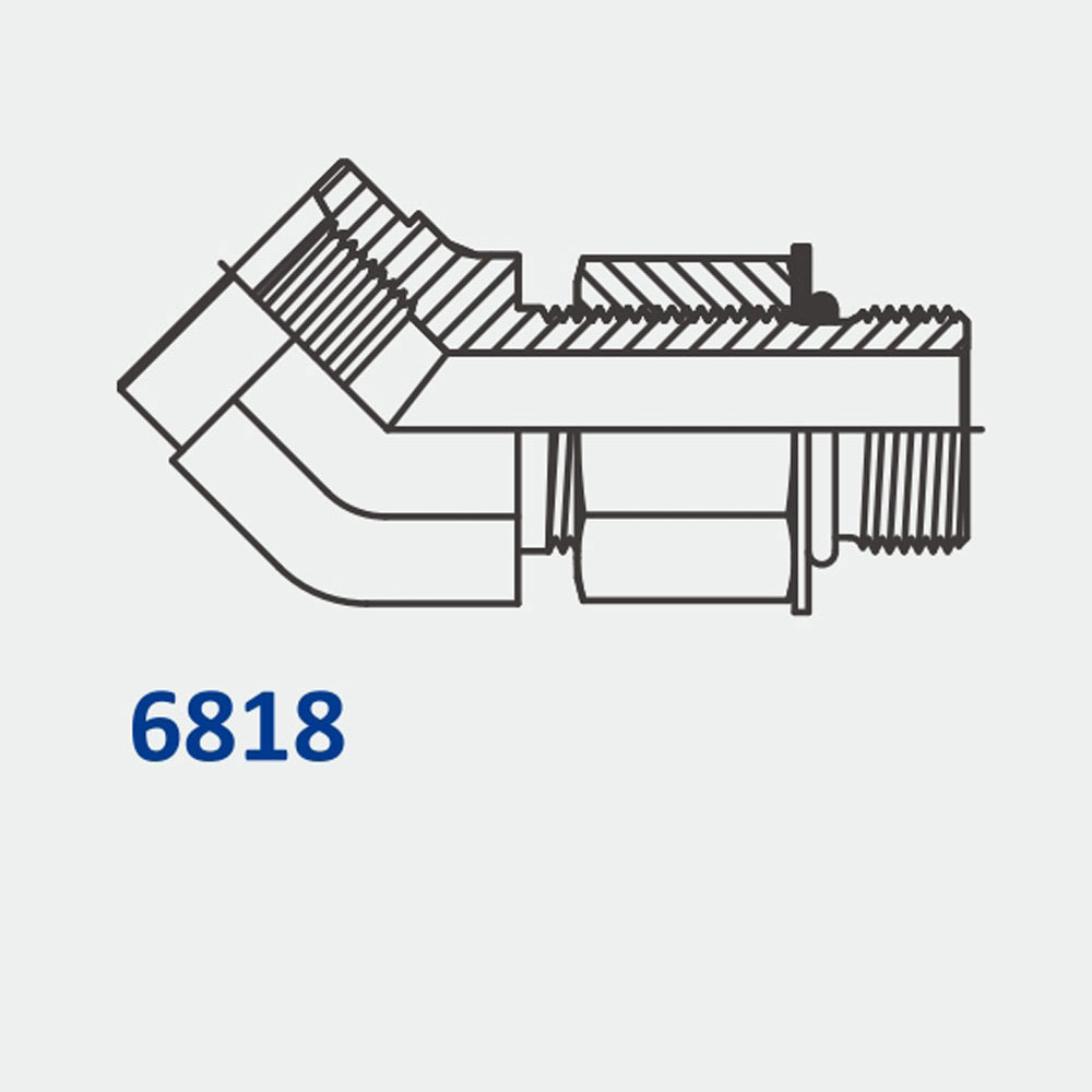 管接头和适配器6818 FORB-MAORB 45°