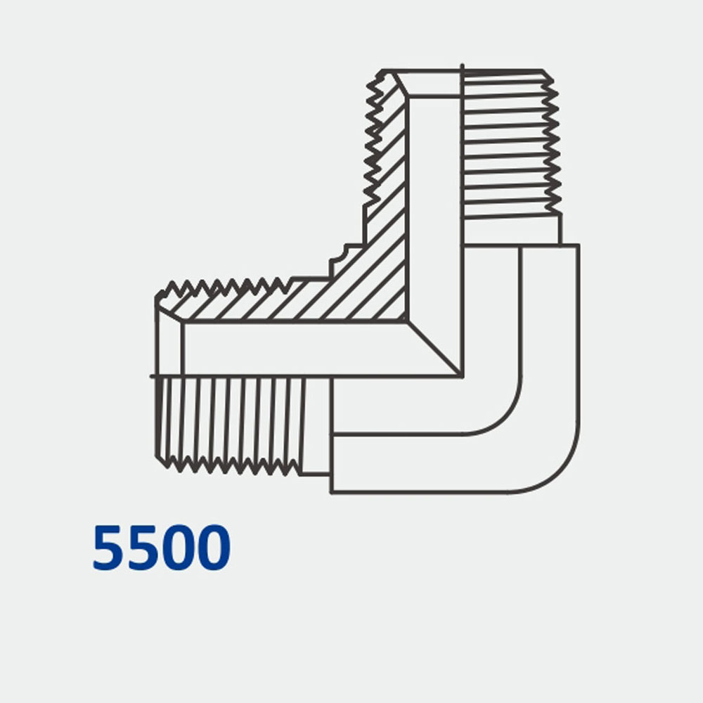 管配件和适配器5500 HB-MP 90°弯头